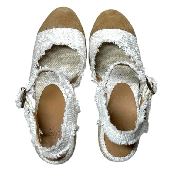 CASTAÑER, Women’s ‘Carla’ Wedge Espadrille Fringed Canvas, White Size 37 IT 7 US - Picture 9 of 14